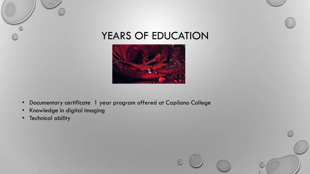 years of education