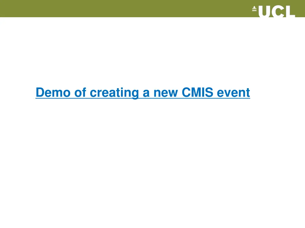 demo of creating a new cmis event