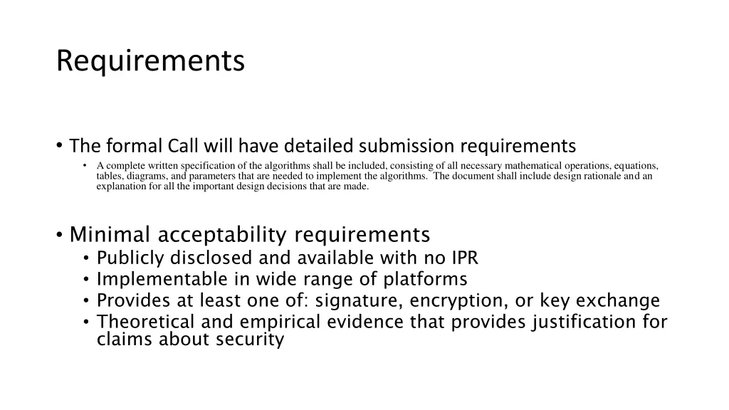 requirements