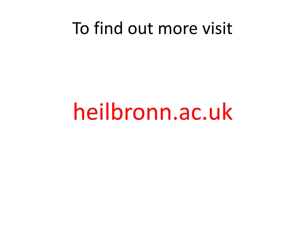 to find out more visit