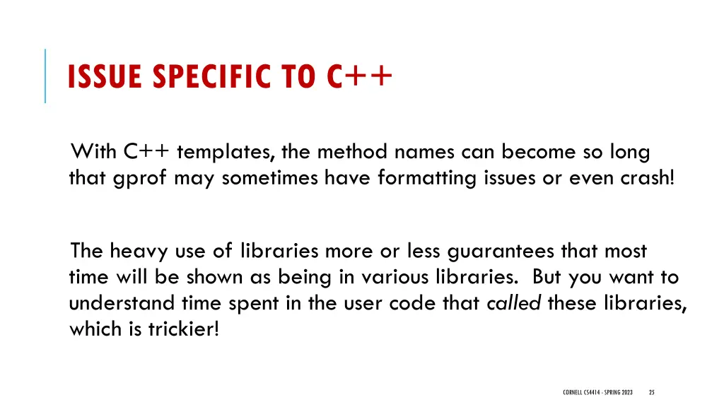 issue specific to c