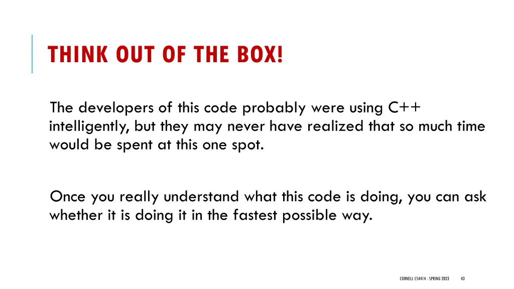 think out of the box