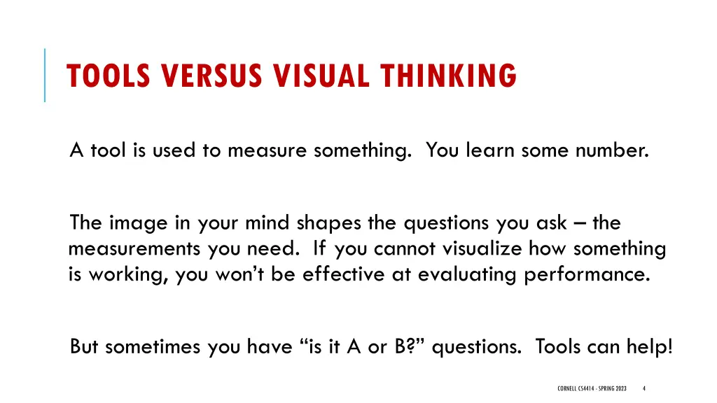 tools versus visual thinking