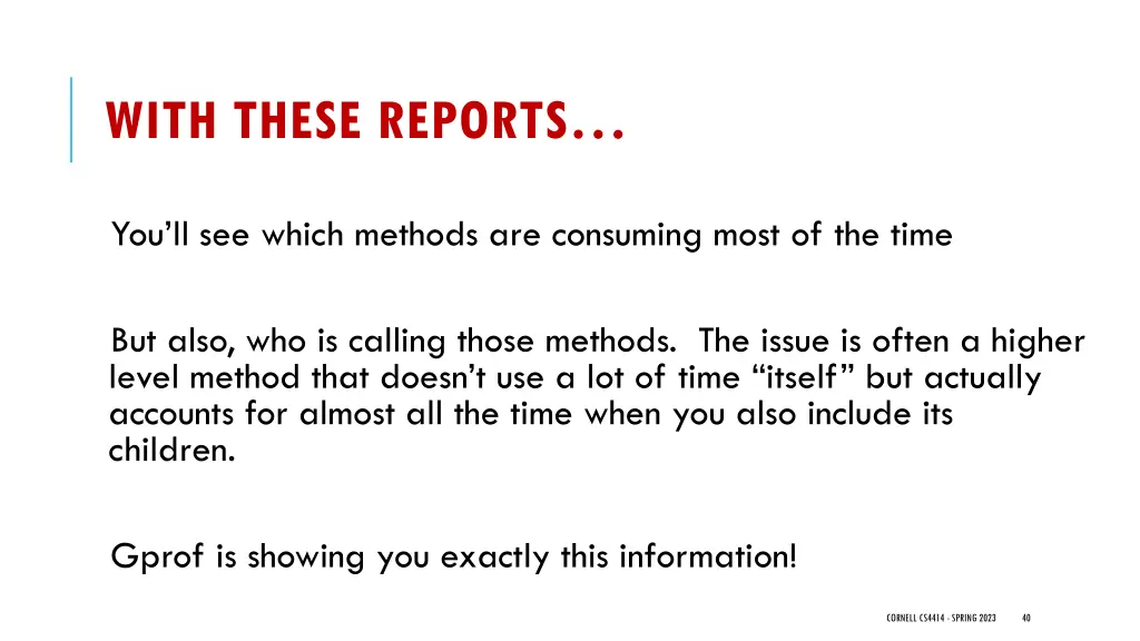 with these reports
