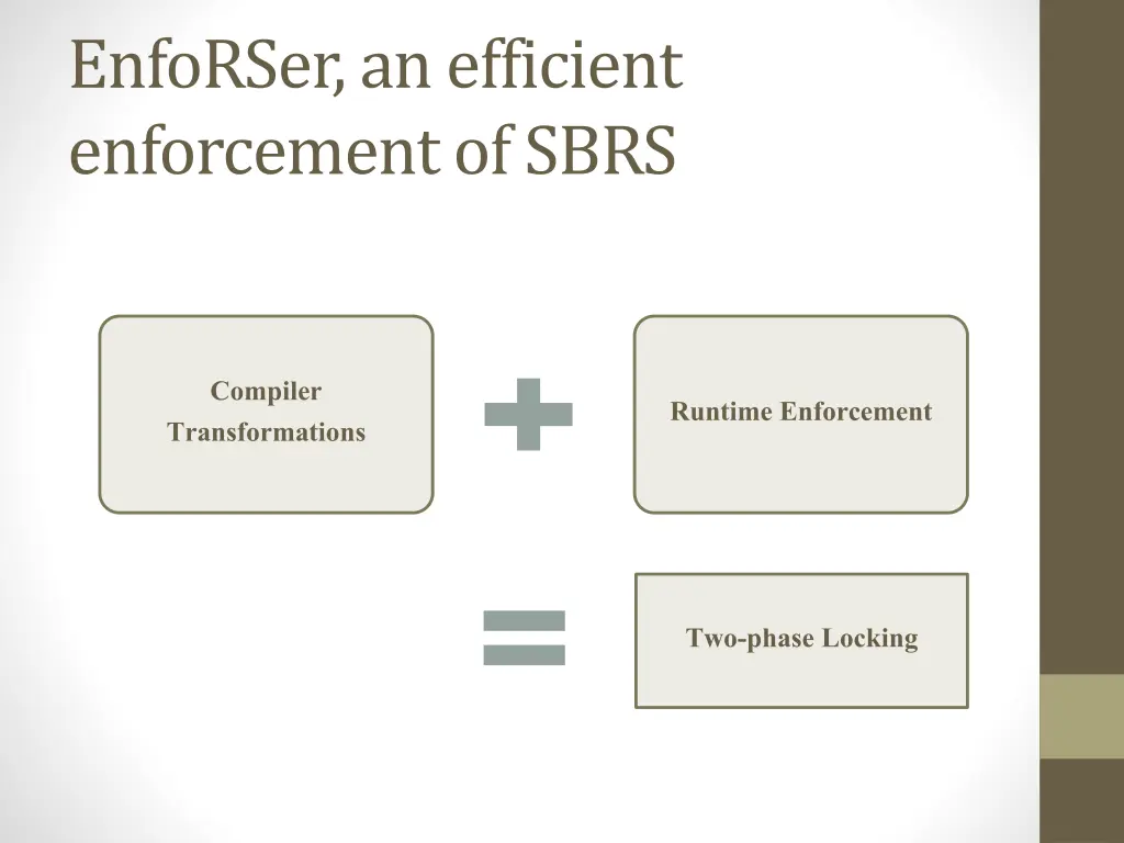 enforser an efficient enforcement of sbrs
