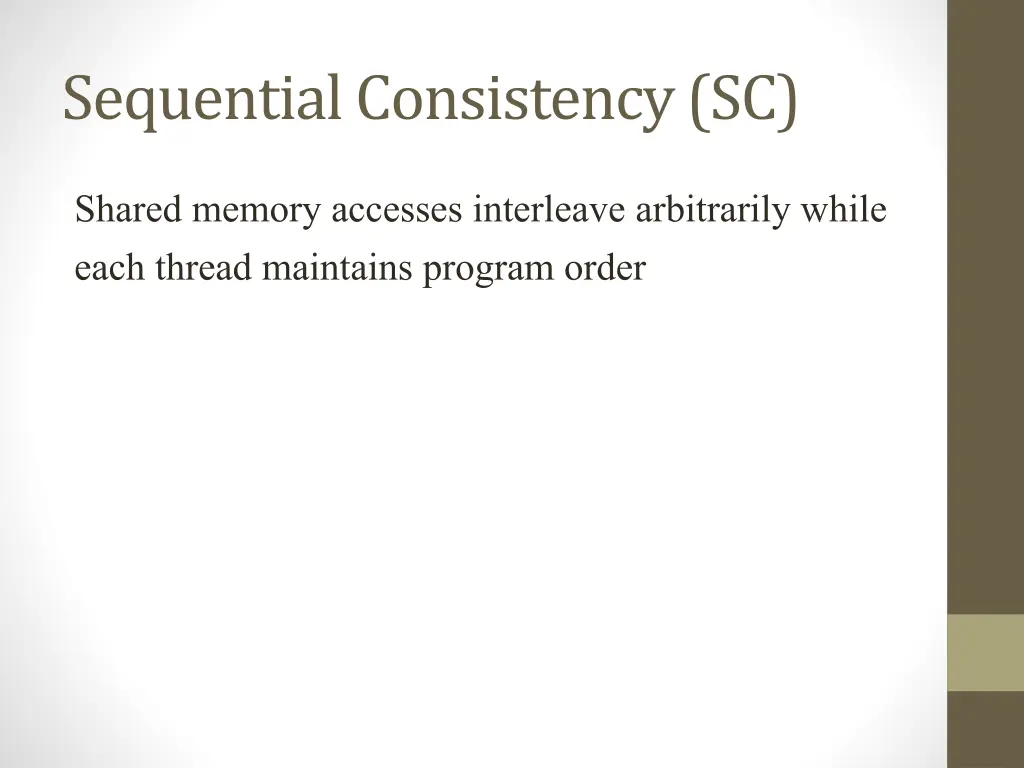 sequential consistency sc