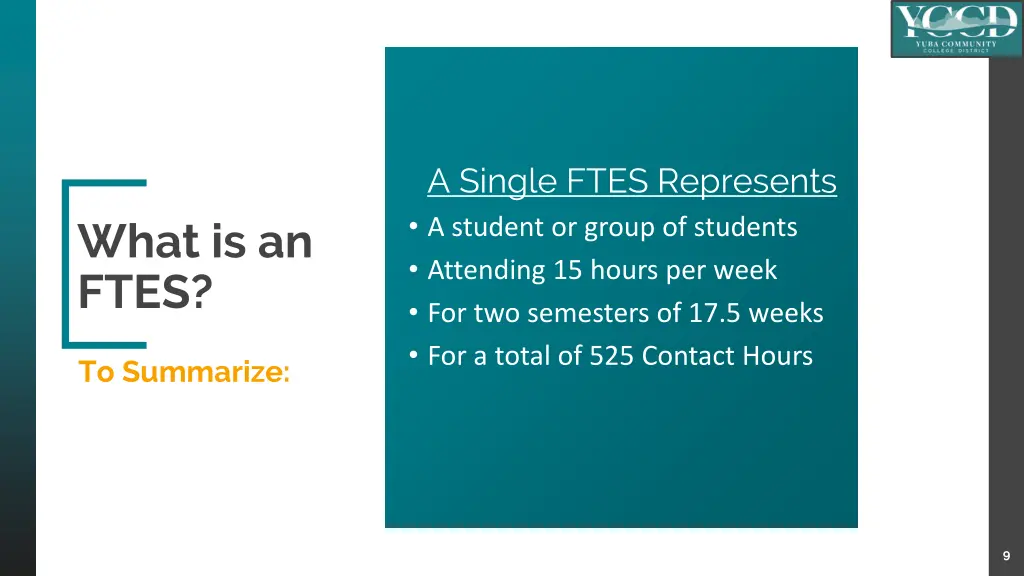 a single ftes represents a student or group