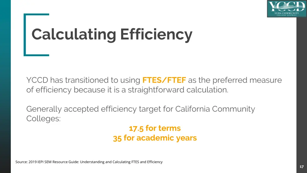 calculating efficiency