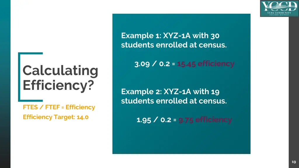 example 1 xyz 1a with 30 students enrolled