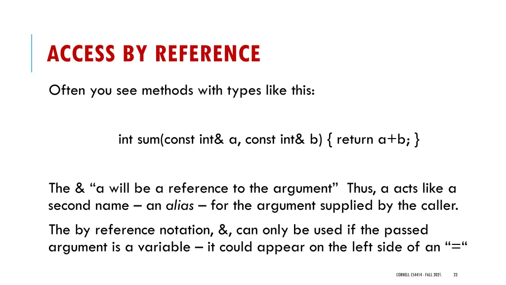 access by reference