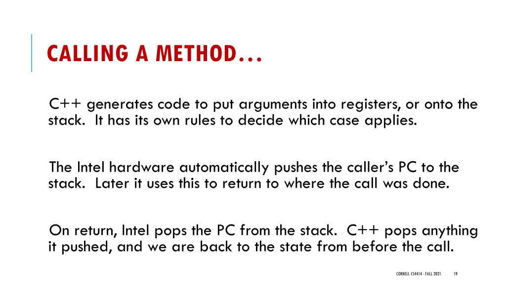 calling a method