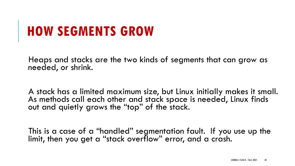 how segments grow