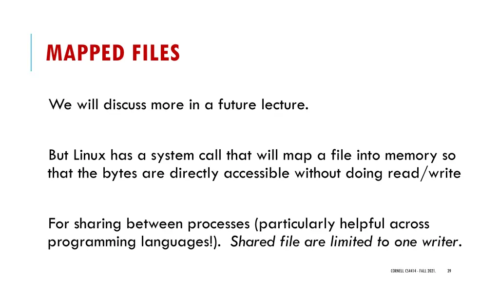 mapped files