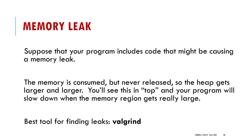 memory leak