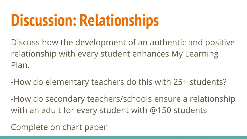 discussion relationships