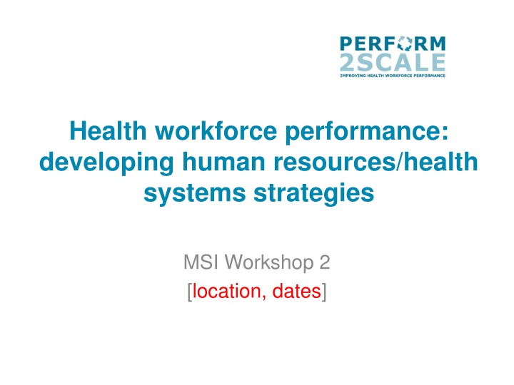 health workforce performance developing human