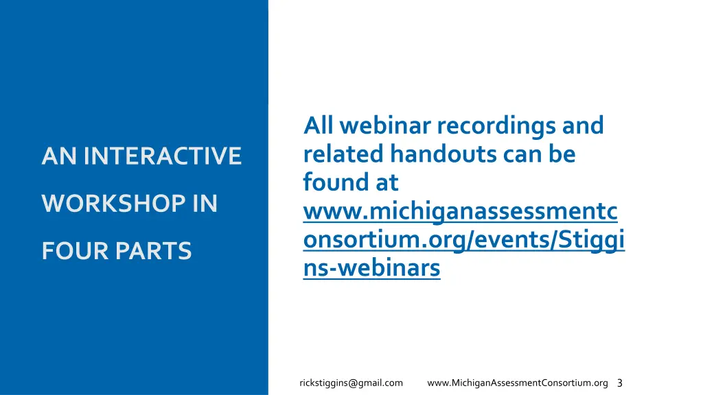 all webinar recordings and related handouts