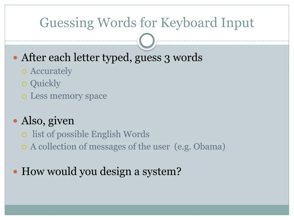 guessing words for keyboard input