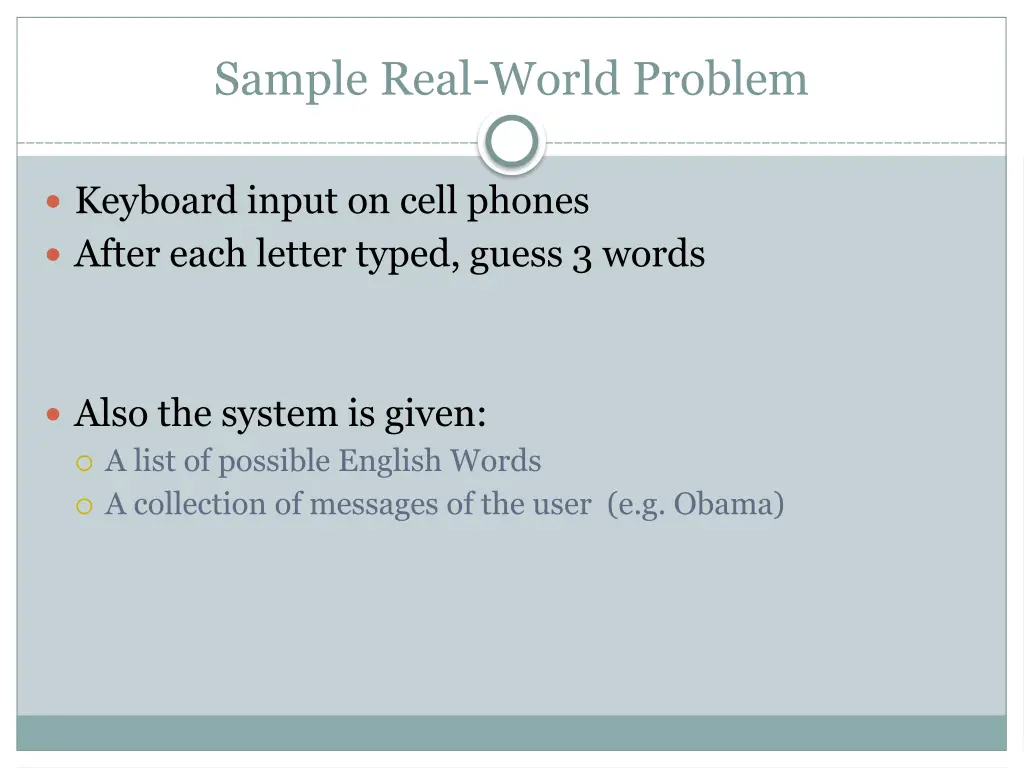 sample real world problem 2