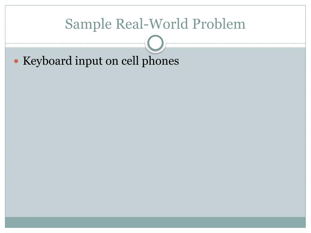 sample real world problem