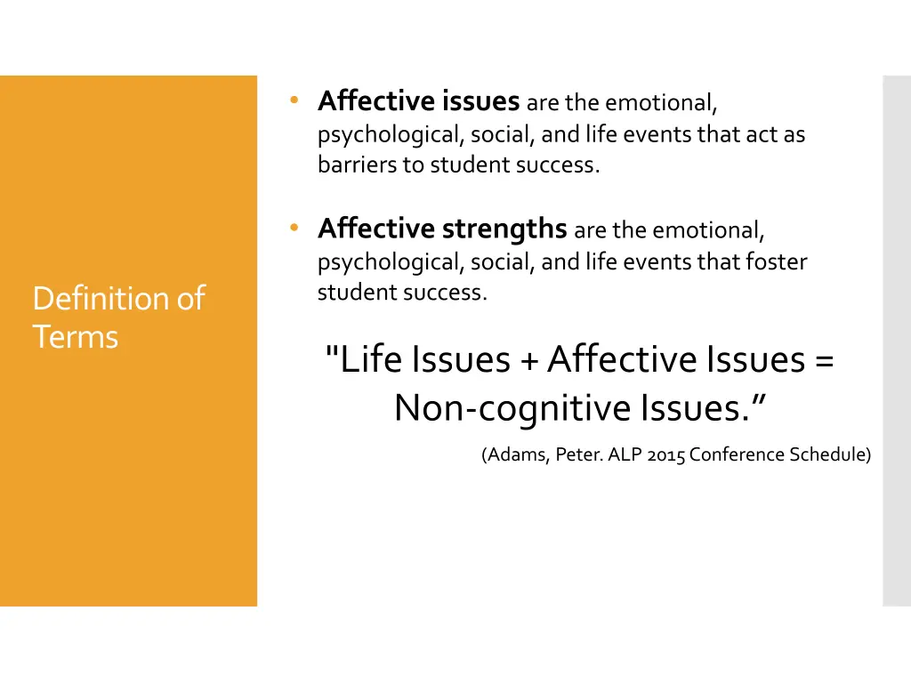 affective issues are the emotional psychological