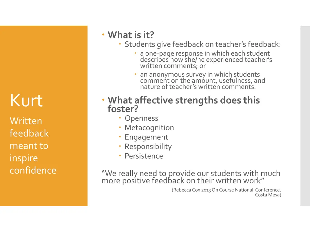what is it students give feedback on teacher