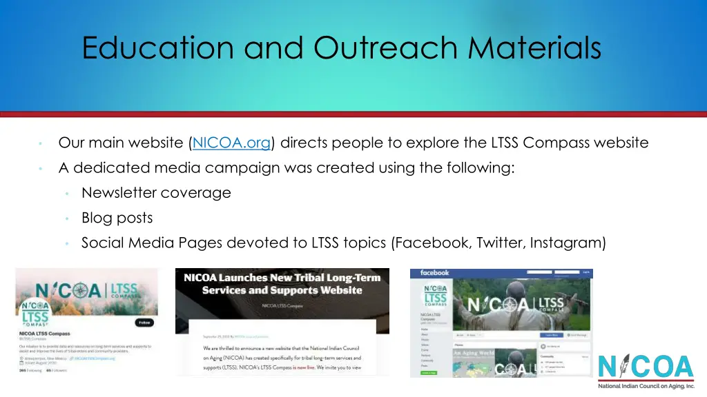 education and outreach materials