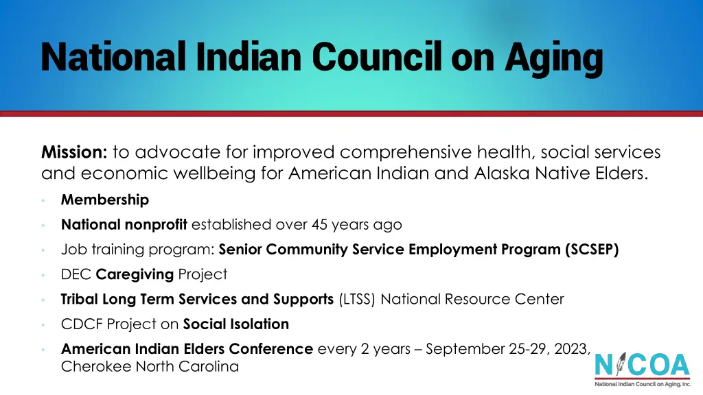 national indian council on aging