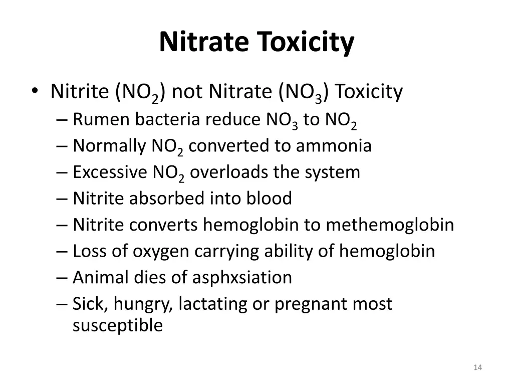 nitrate toxicity