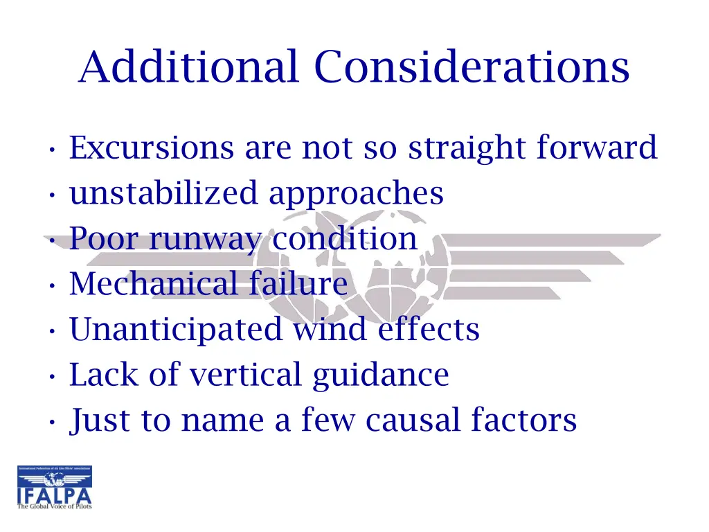 additional considerations 1