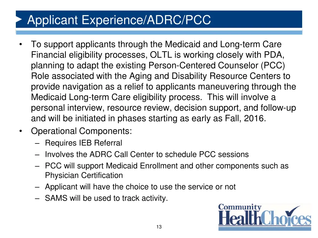 applicant experience adrc pcc
