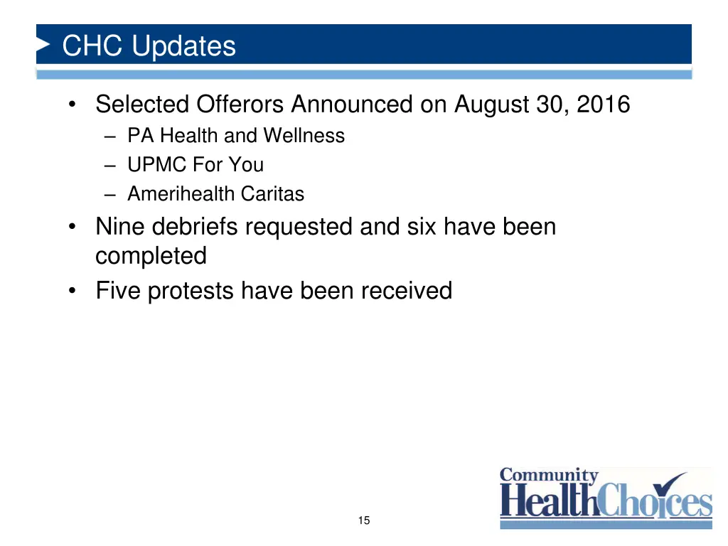 chc updates