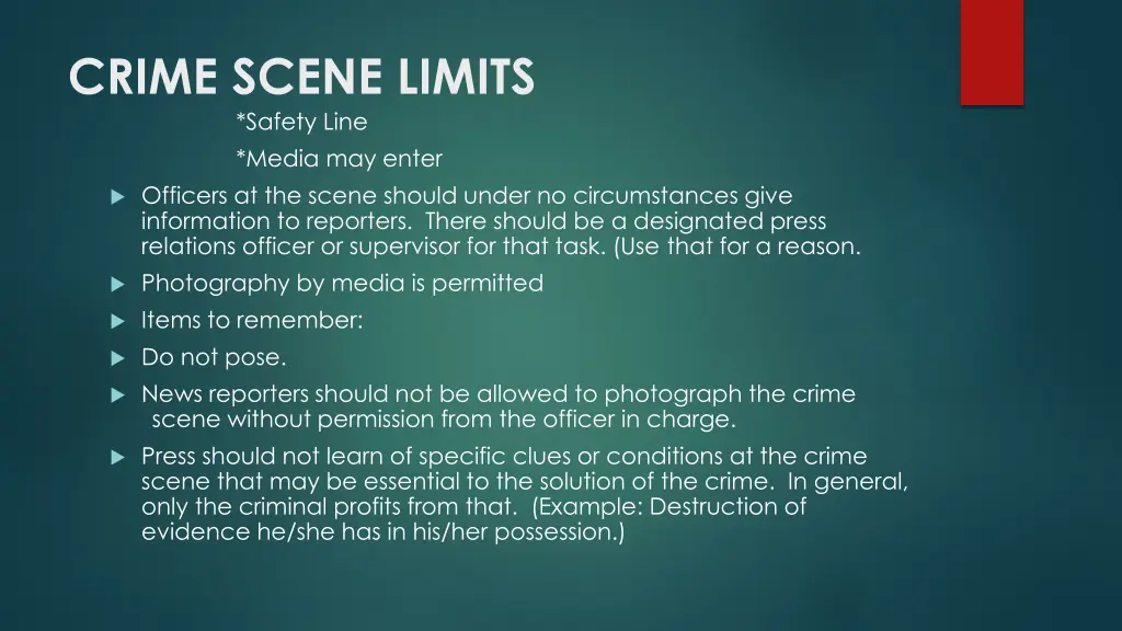 crime scene limits safety line media may enter