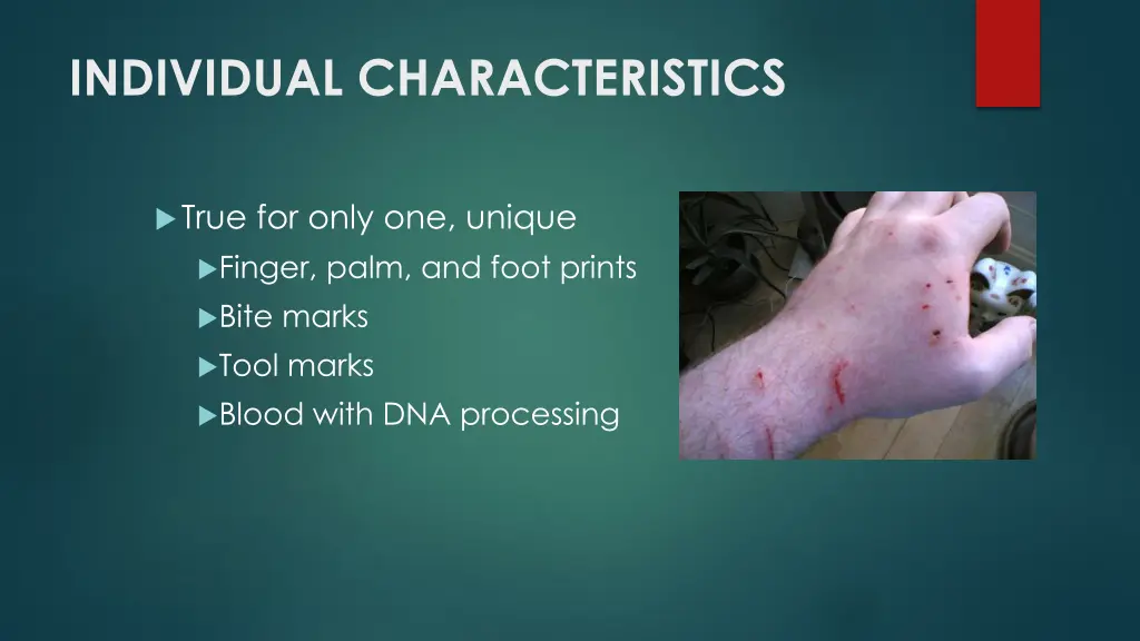 individual characteristics