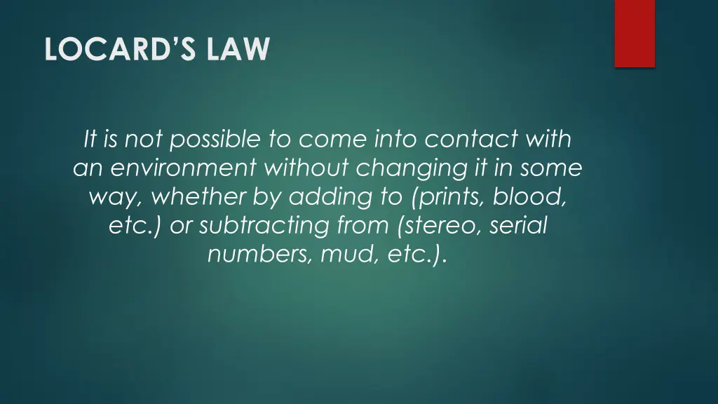 locard s law