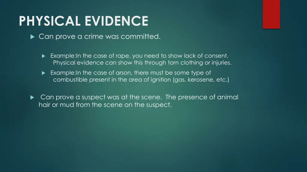 physical evidence 1