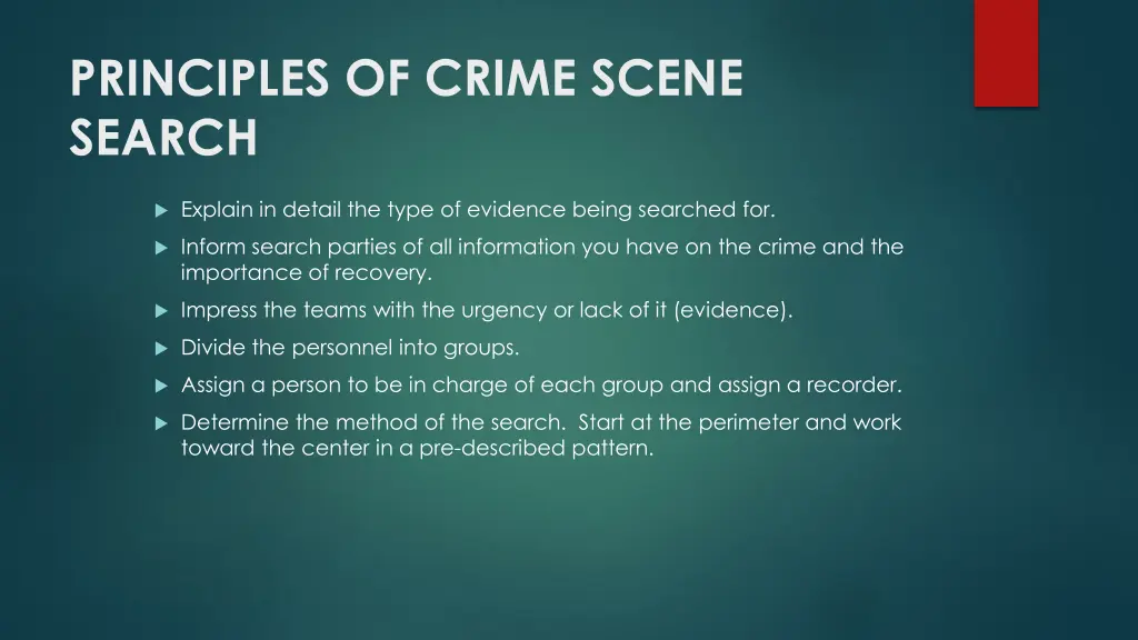 principles of crime scene search 3