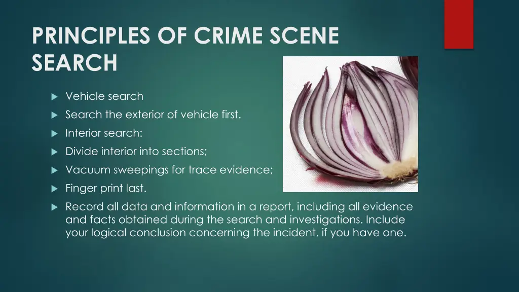 principles of crime scene search 7