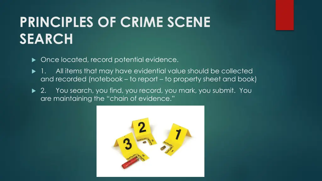principles of crime scene search 9
