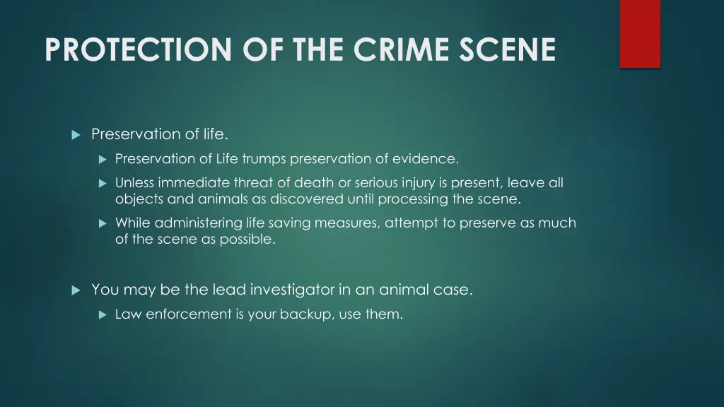 protection of the crime scene 2