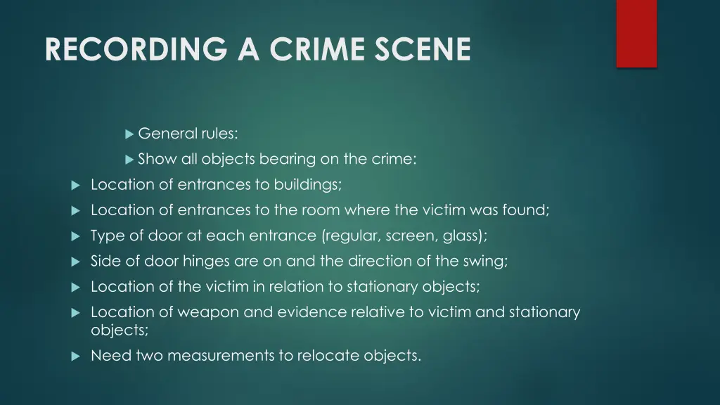 recording a crime scene 5