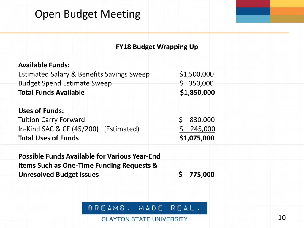 open budget meeting 8