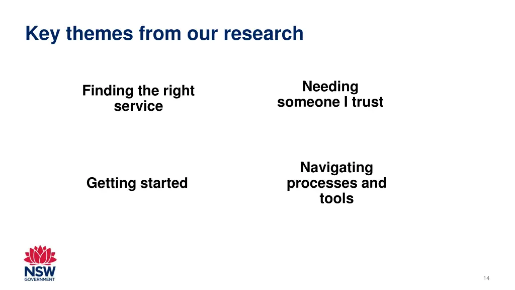 key themes from our research