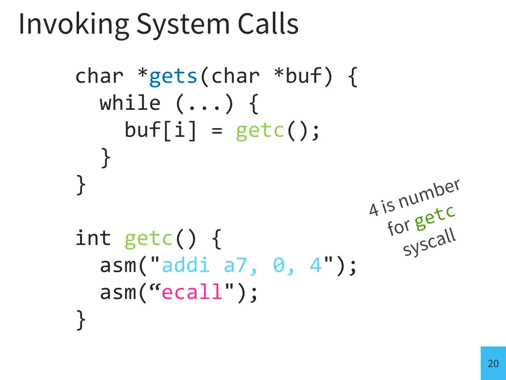 invoking system calls