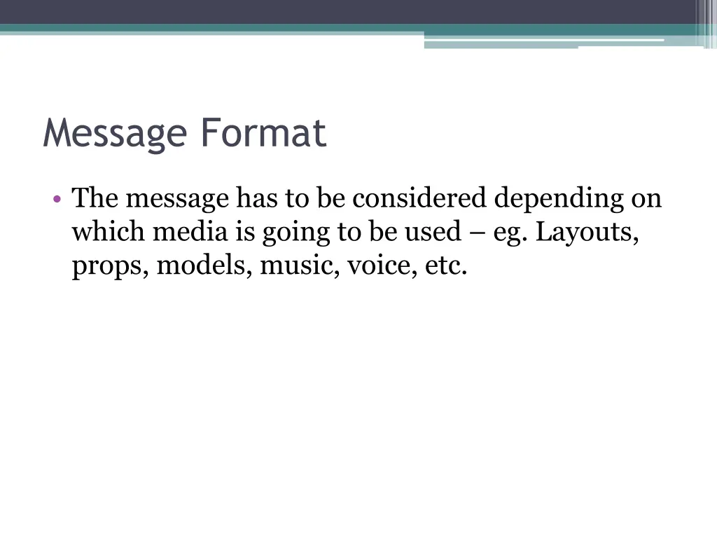 message format