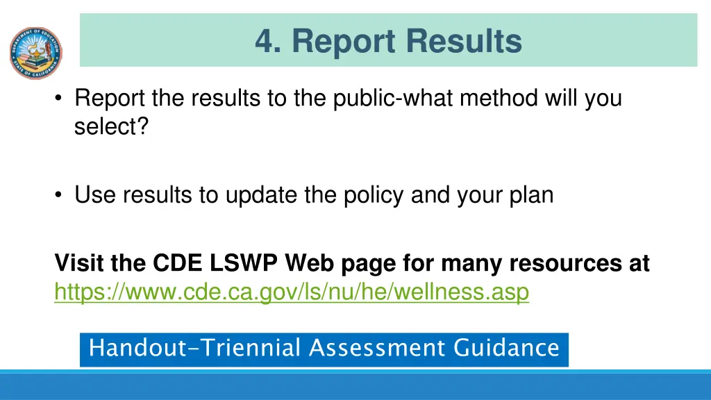 4 report results