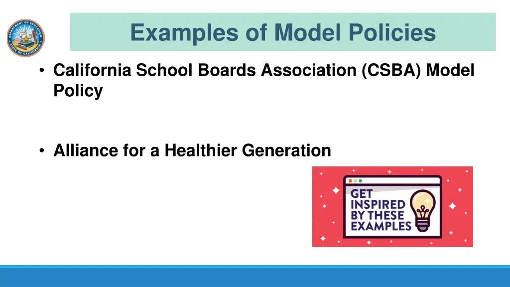 examples of model policies