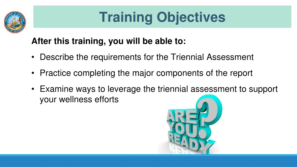 training objectives
