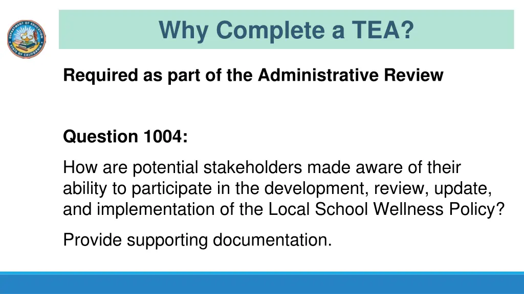 why complete a tea 5