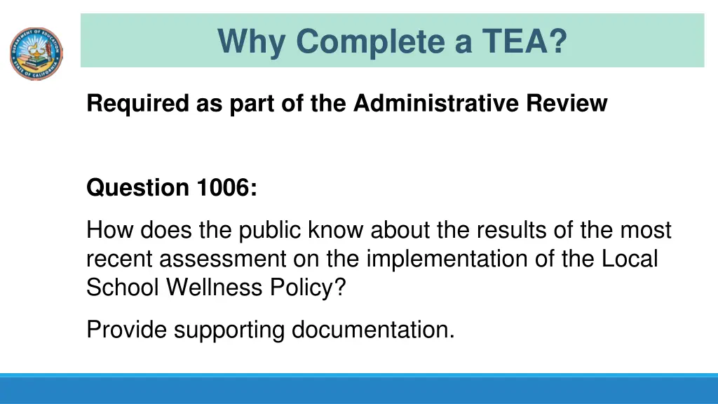 why complete a tea 7